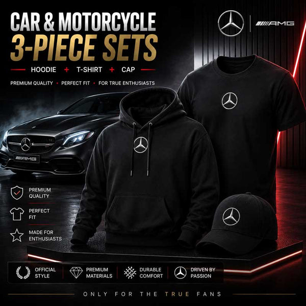 Car and Motorcycle Sets - 3 pieces