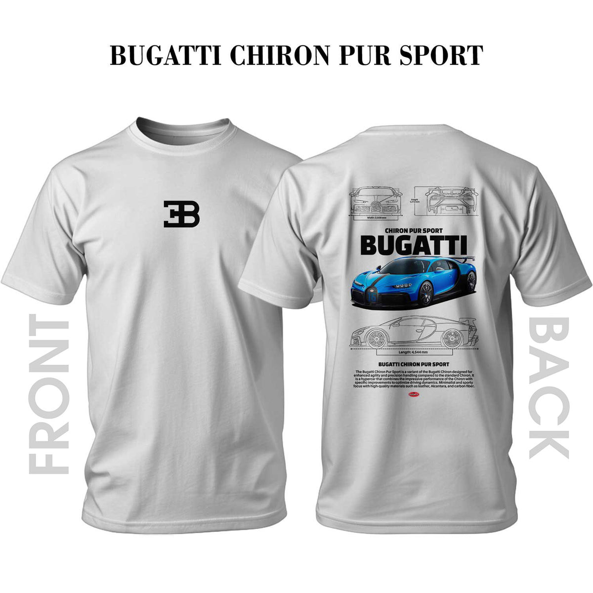 T-shirt BUGATTI CHIRON PUR SPORT