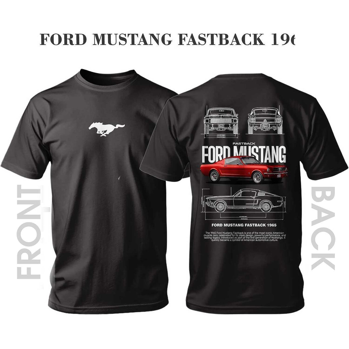 Tricou Ford Mustang Fastback 1965