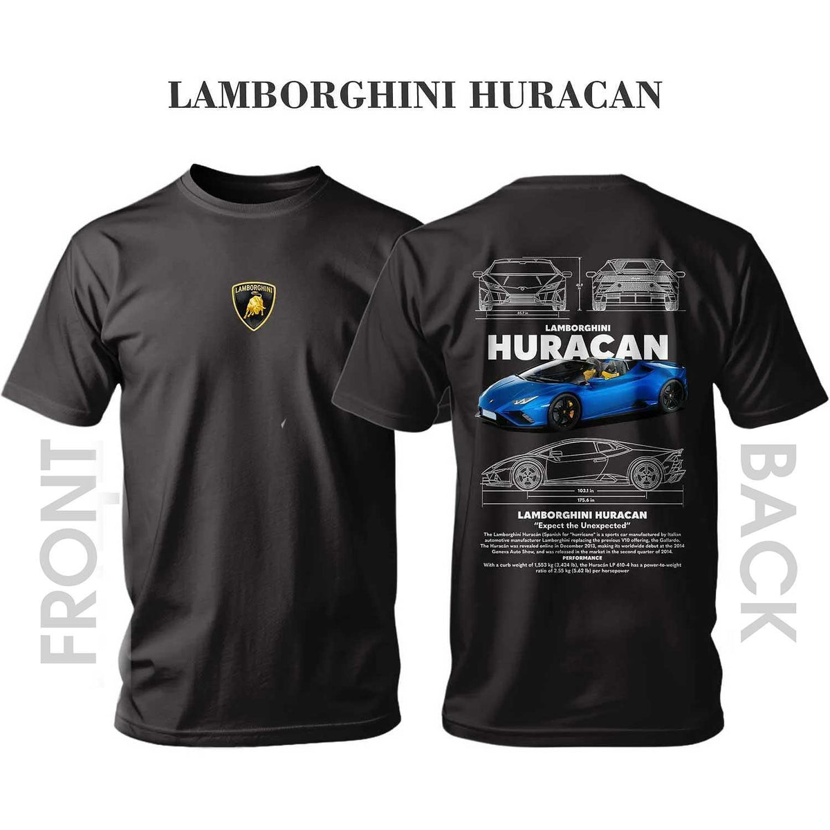 Тениска BLUE LAMBORGHINI HURACAN