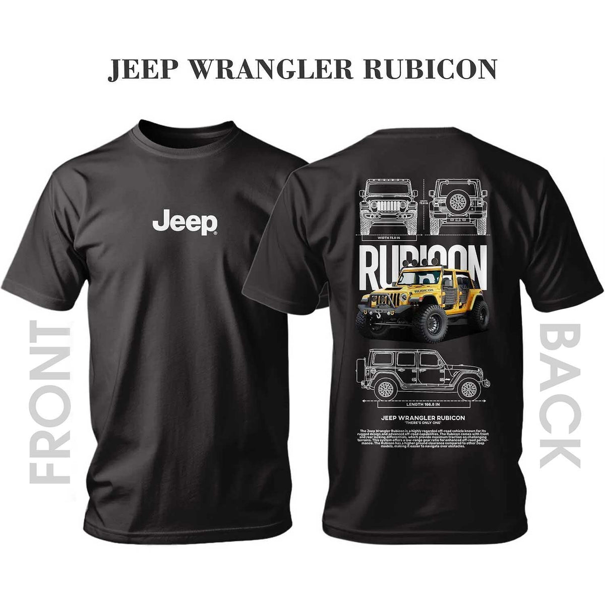 Тениска YELLOW JEEP WRANGLER RUBICON