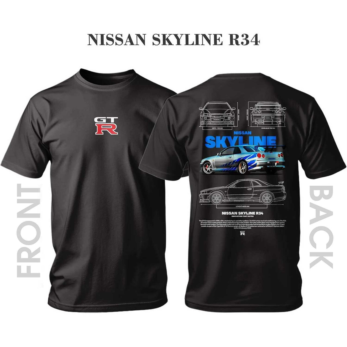 T-shirt NISSAN SKYLINE R34