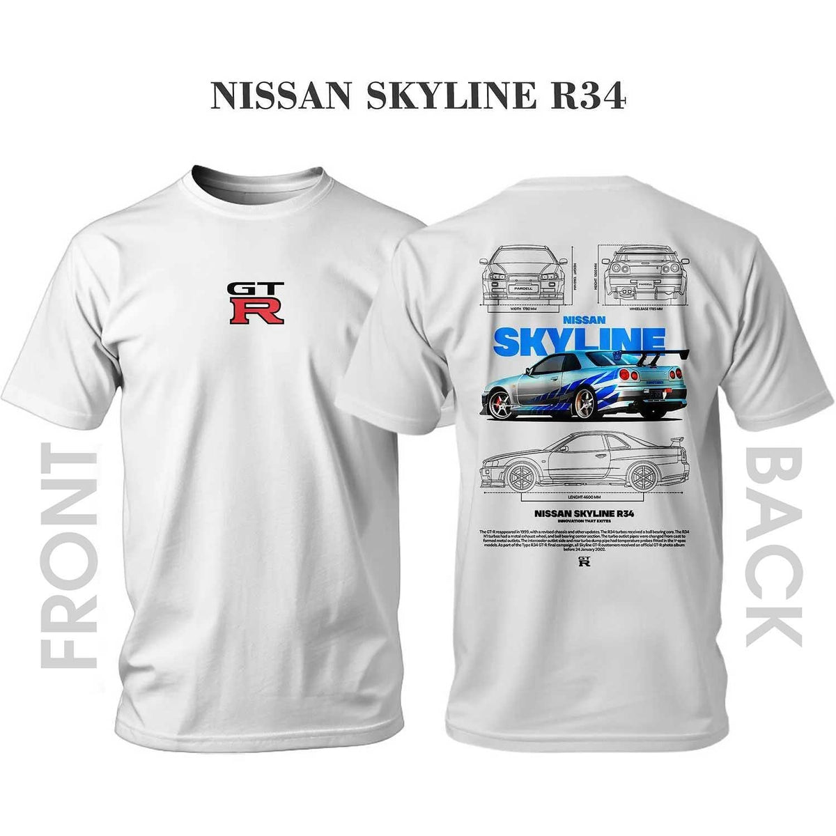 T-shirt NISSAN SKYLINE R34