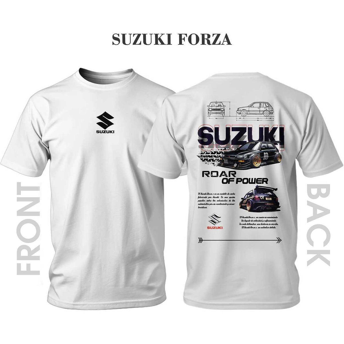 Тениска BLACK SUZUKI ROAR OF POWER