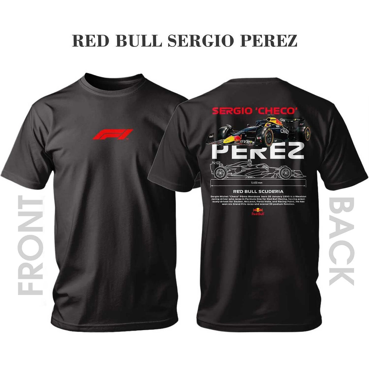 Tricou FORMULA 1/ F1 REDBULL SCUDERIA SERGIO 'CHECO'