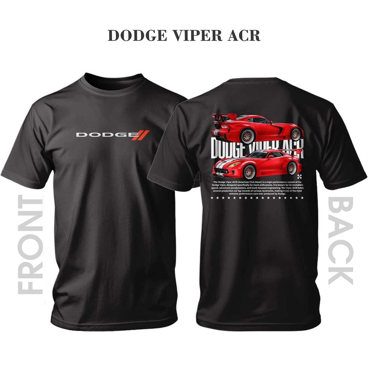 Tricou RED DODGE VIPER ACR