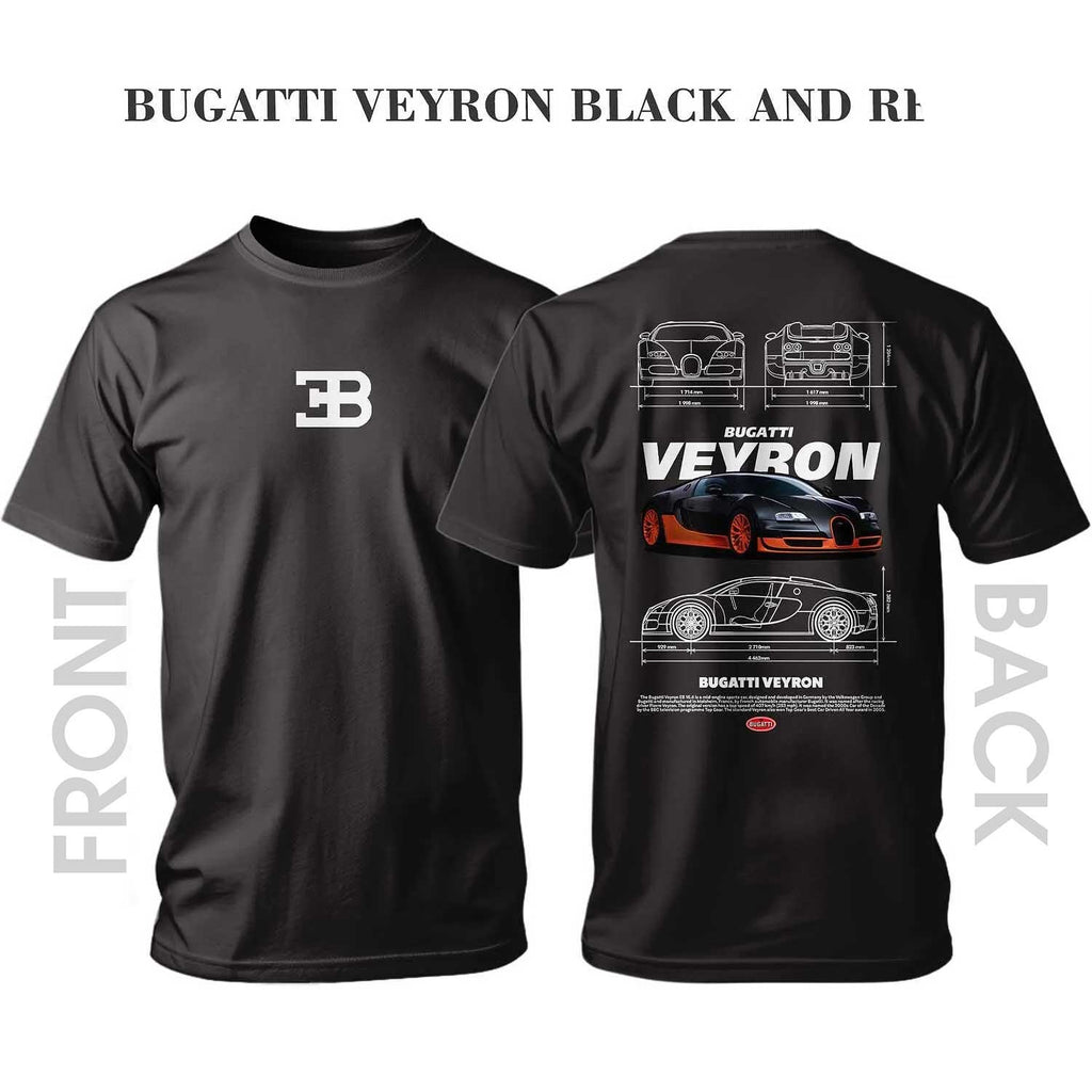 Тениска BUGATTI VEYRON BLACK AND RED