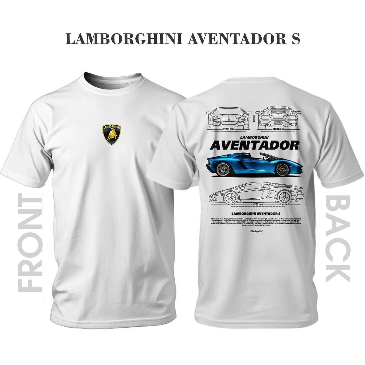 Тениска BLUE LAMBORGHINI AVENTADOR S
