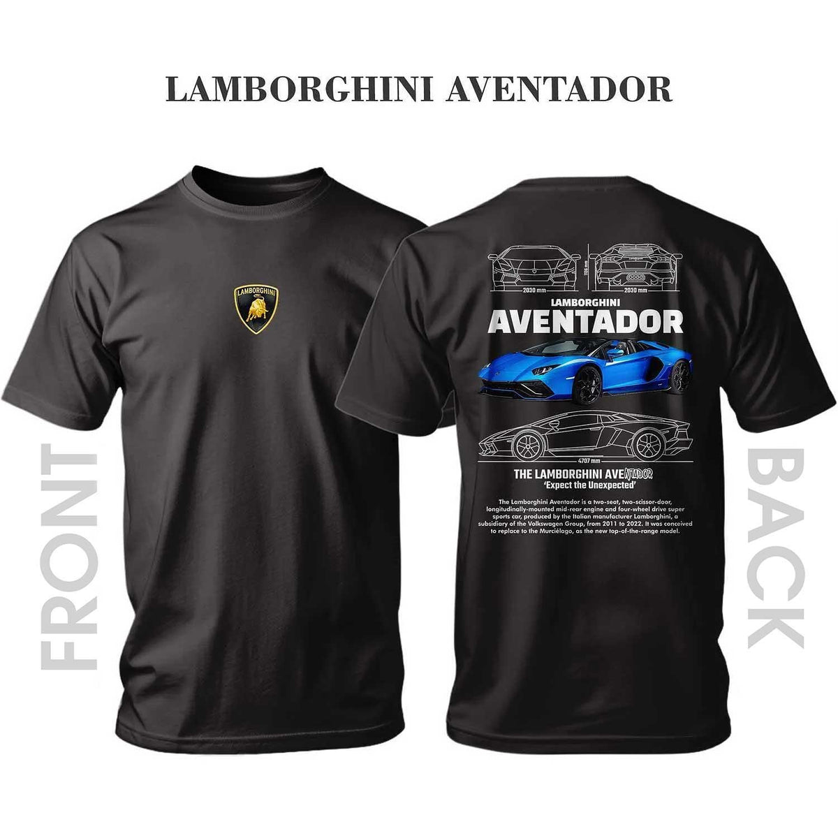 Tricou BLUE LAMBORGHINI AVENTADOR