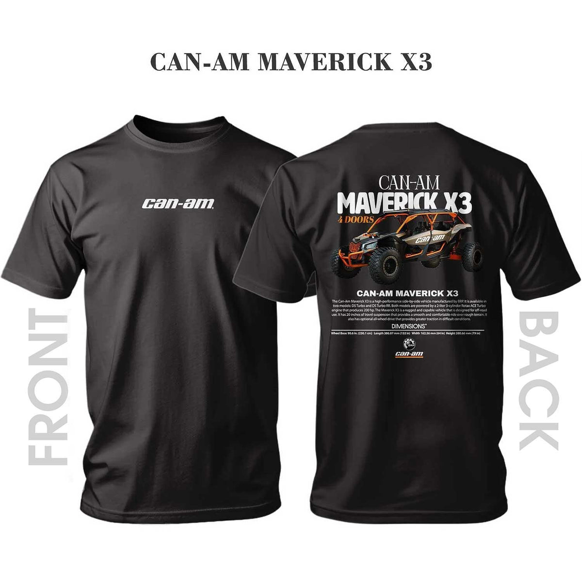 Tricou ORANGE CAN-AM Maverick X3