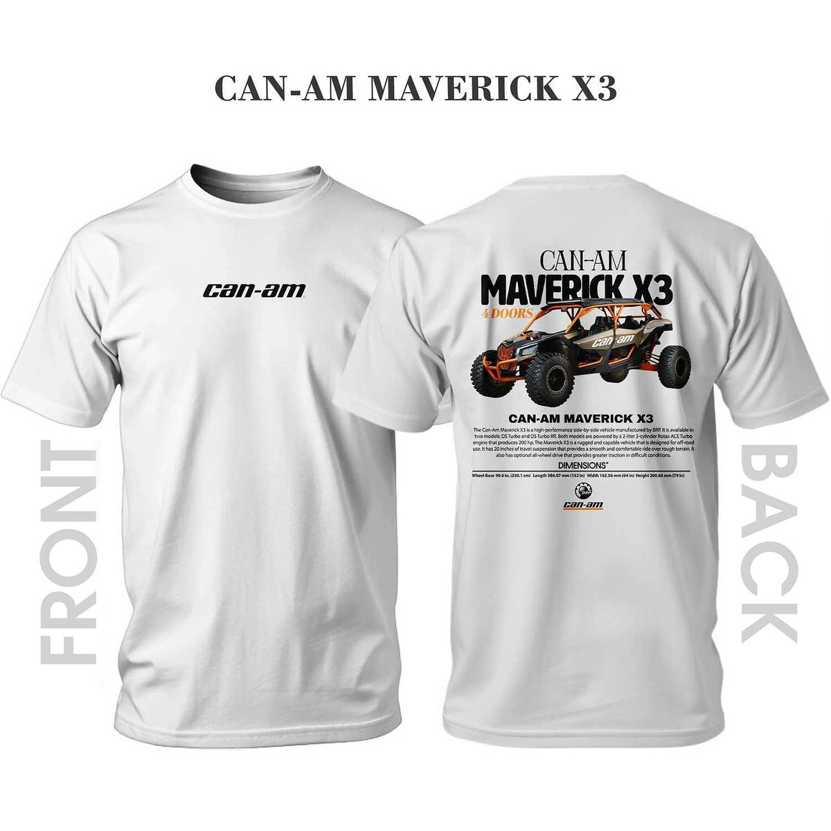 Tricou ORANGE CAN-AM Maverick X3