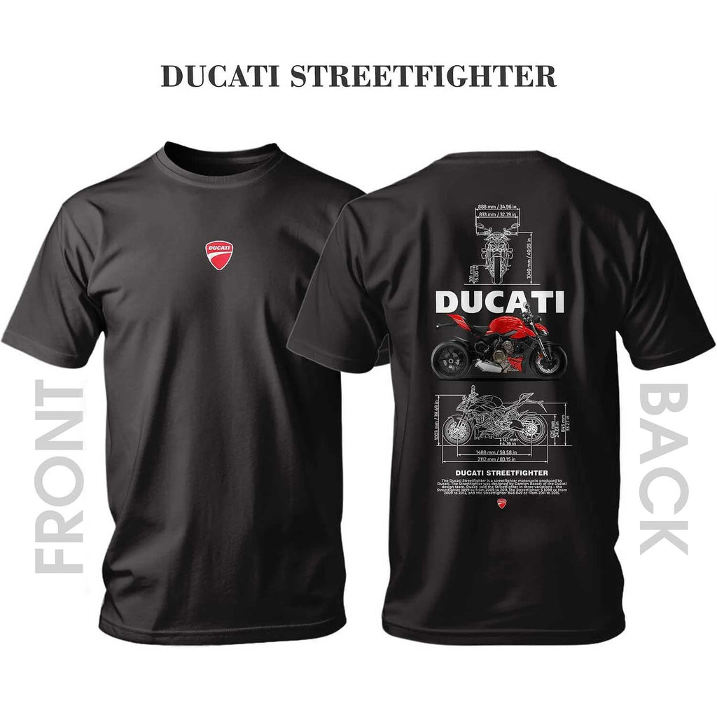 Tricou roșu/negru Ducati Streetfighter