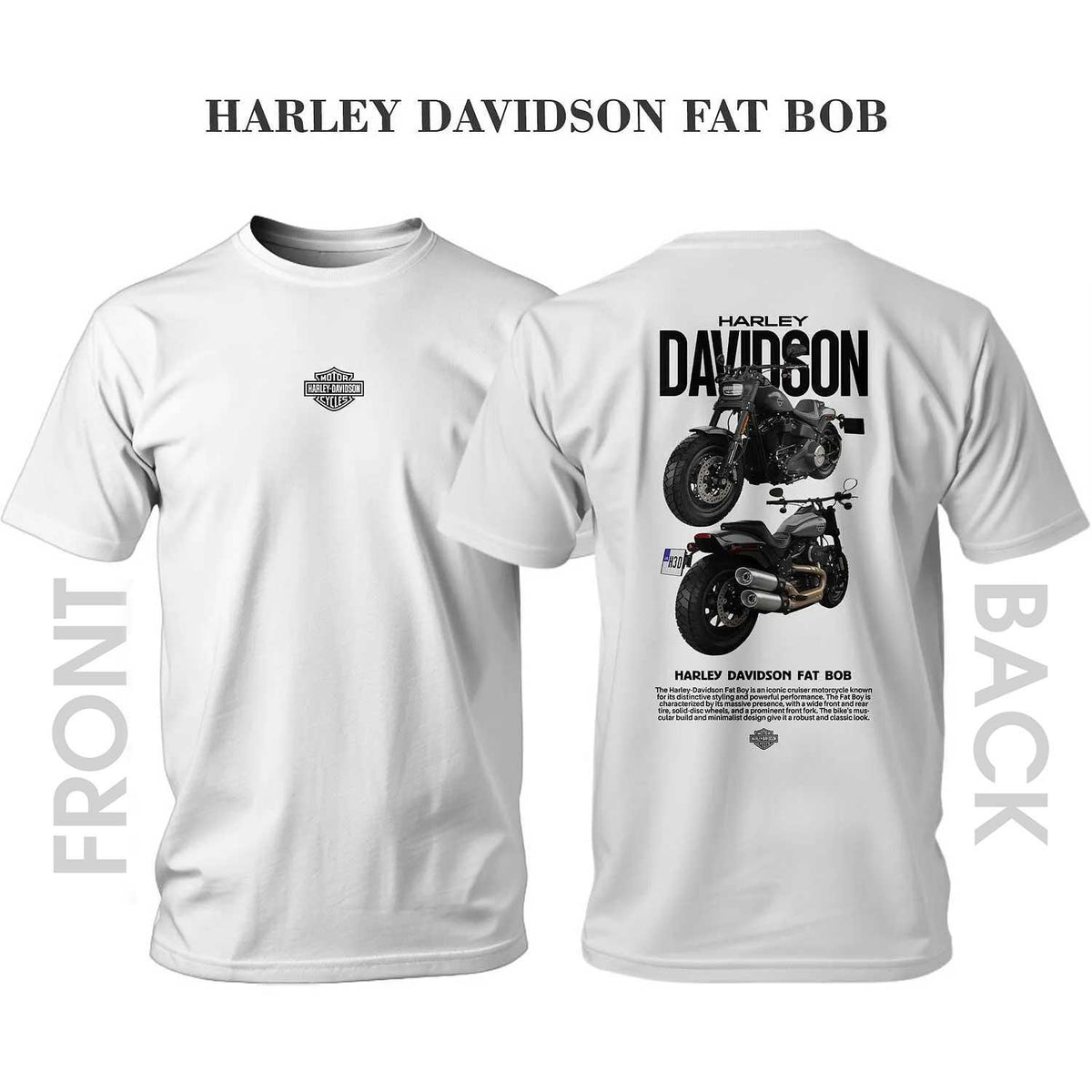 Tricou BLACK HARLEY DAVIDSON FAT BOB
