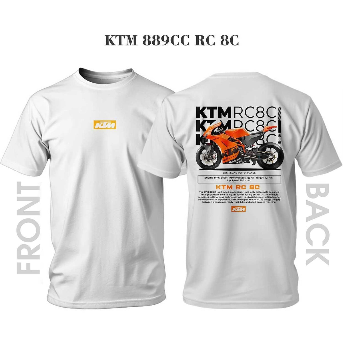 Tricou ORANGE KTM RC 8C