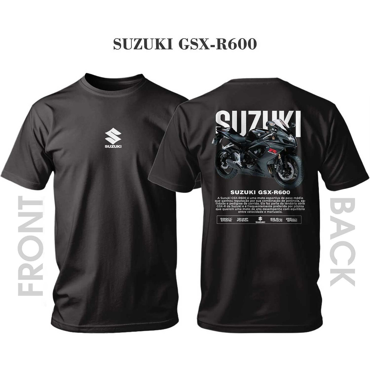 Тениска BLACK SUZUKI GSX-R600