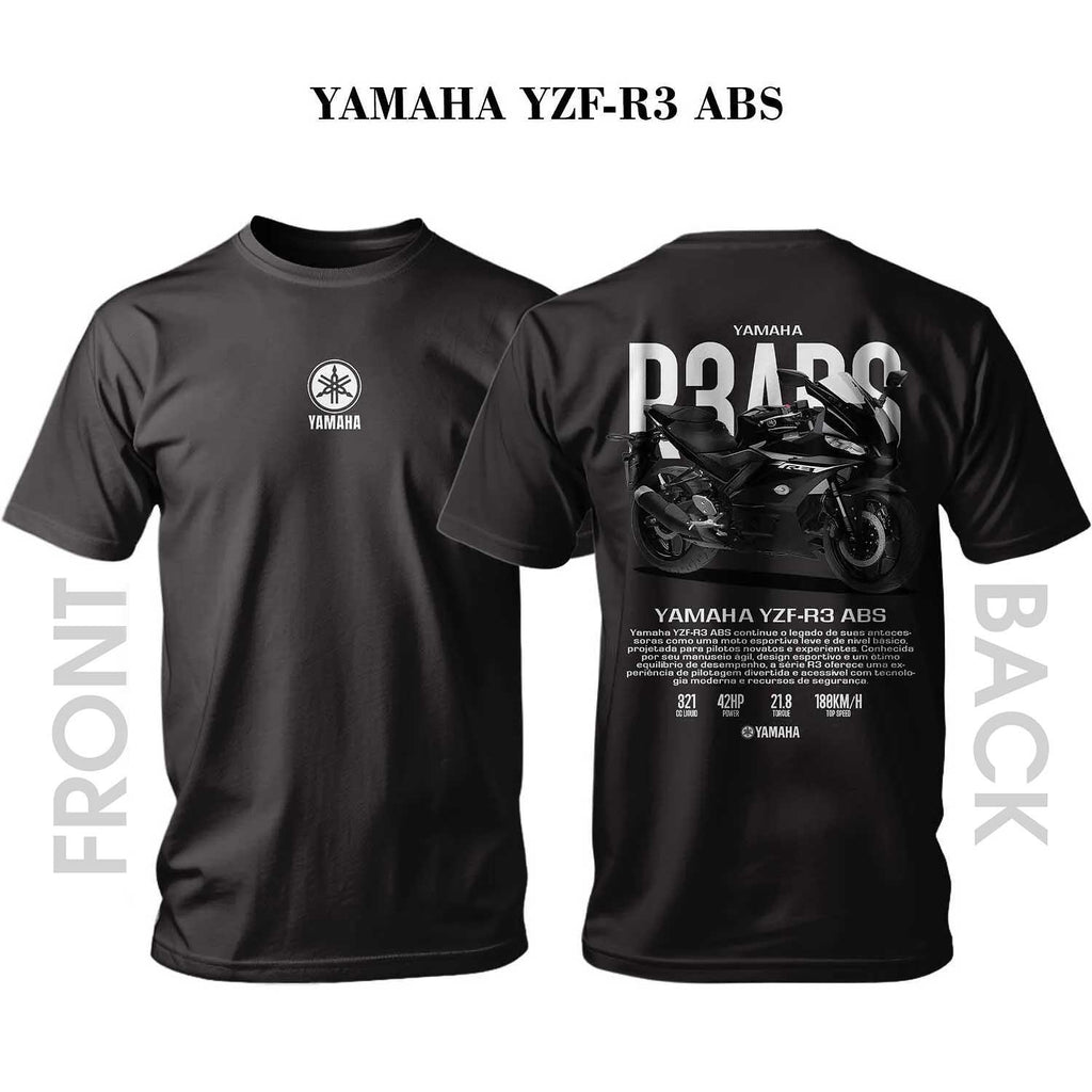 Tricou negru YAMAHA YZF-R3 ABS