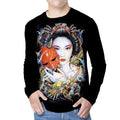 Bluză cu mânecă lungă Demon Dragon Geisha 4D-07