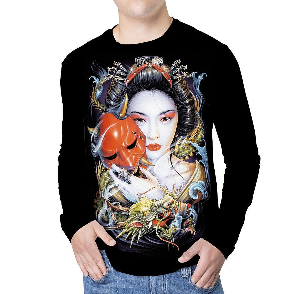 Bluză cu mânecă lungă Demon Dragon Geisha 4D-07