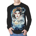 Блуза с дълъг ръкав Geisha and White Dragon 3D-154