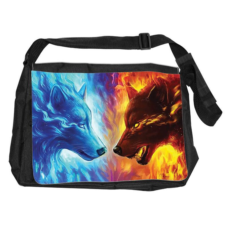 Geantă de umăr Wild Life Fire & Ice Wolves