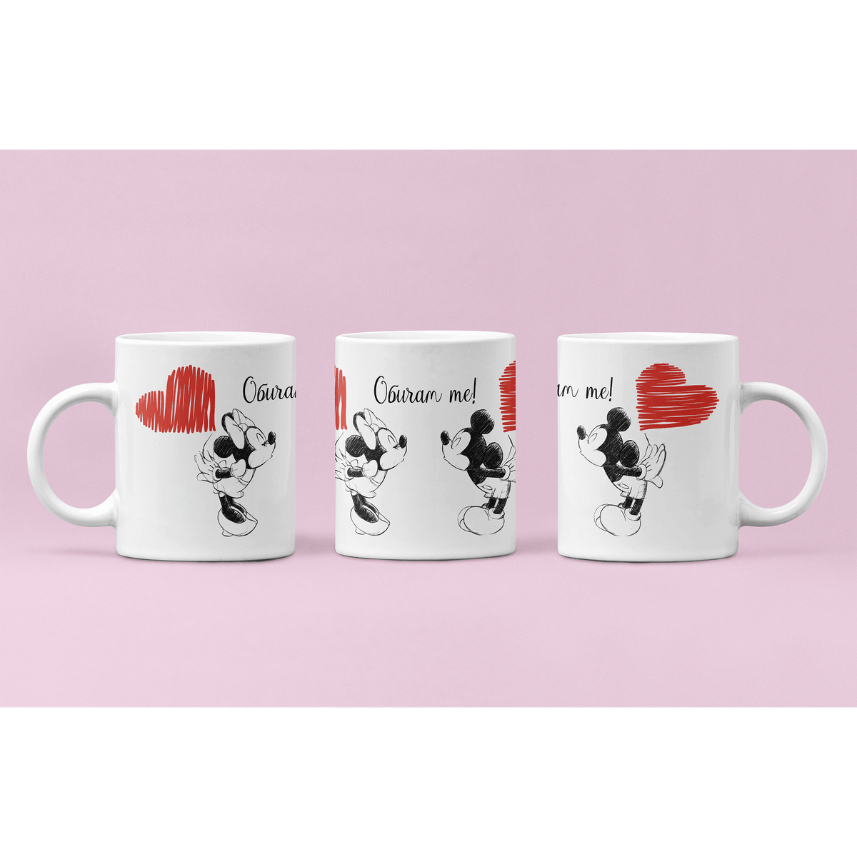 Mickey Mouse "I Love You" Mug for Lovers