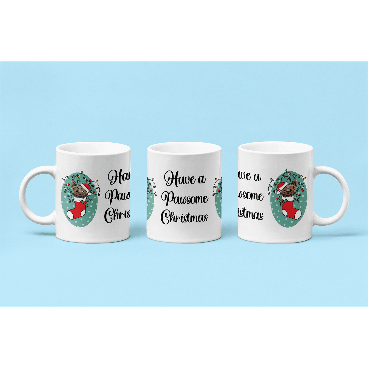 Mug Dog in Christmas Stocking 2