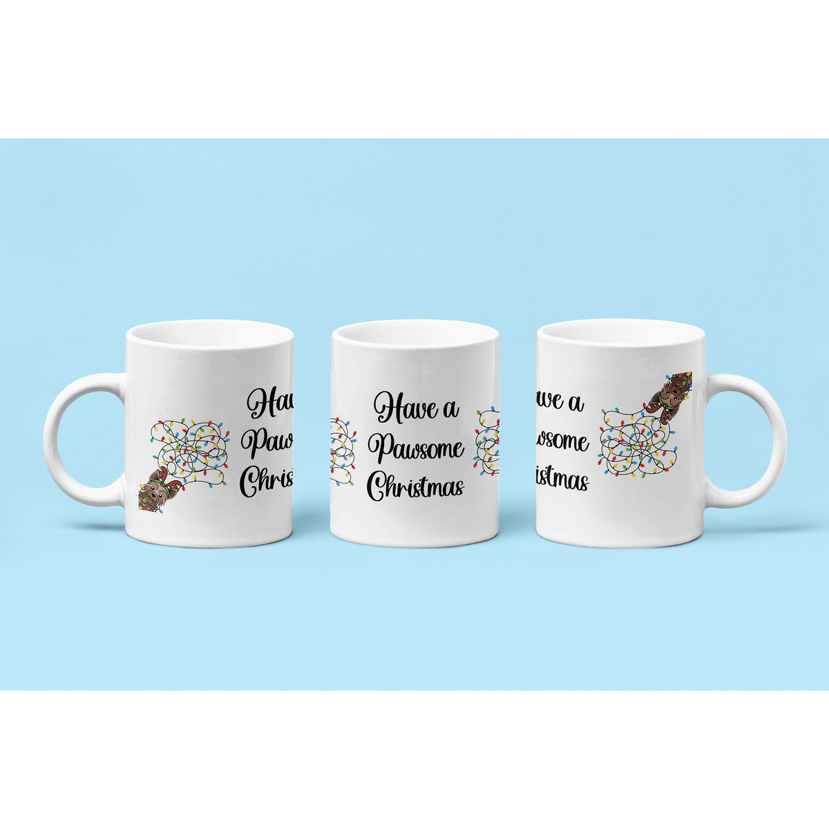 Happy Dog Christmas Yorkie Mug
