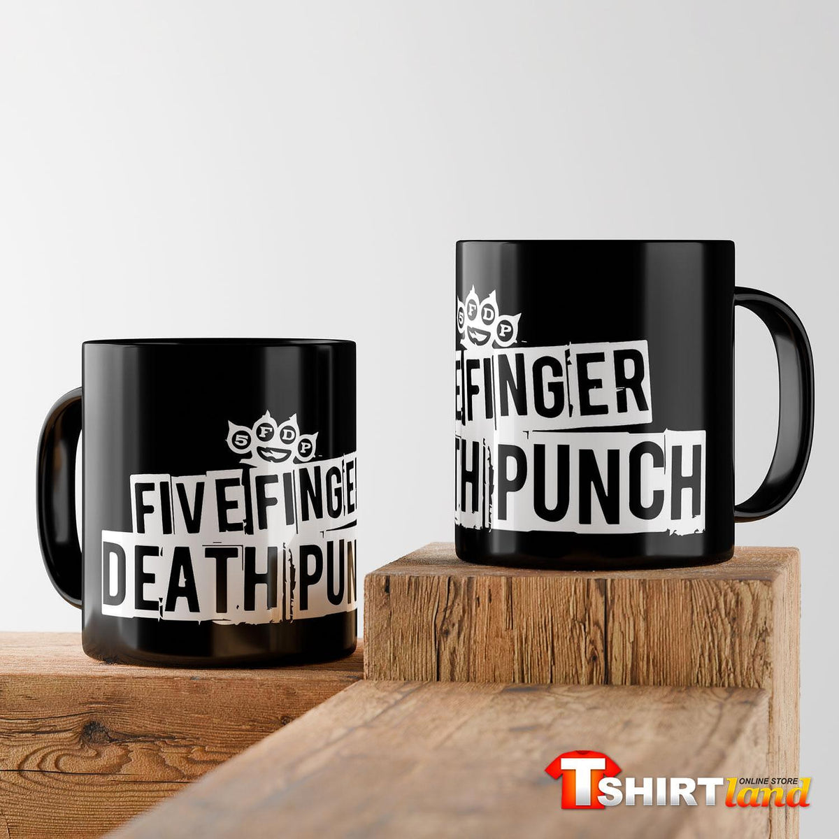 Cană neagră din ceramică Five Finger Death Punch Logo