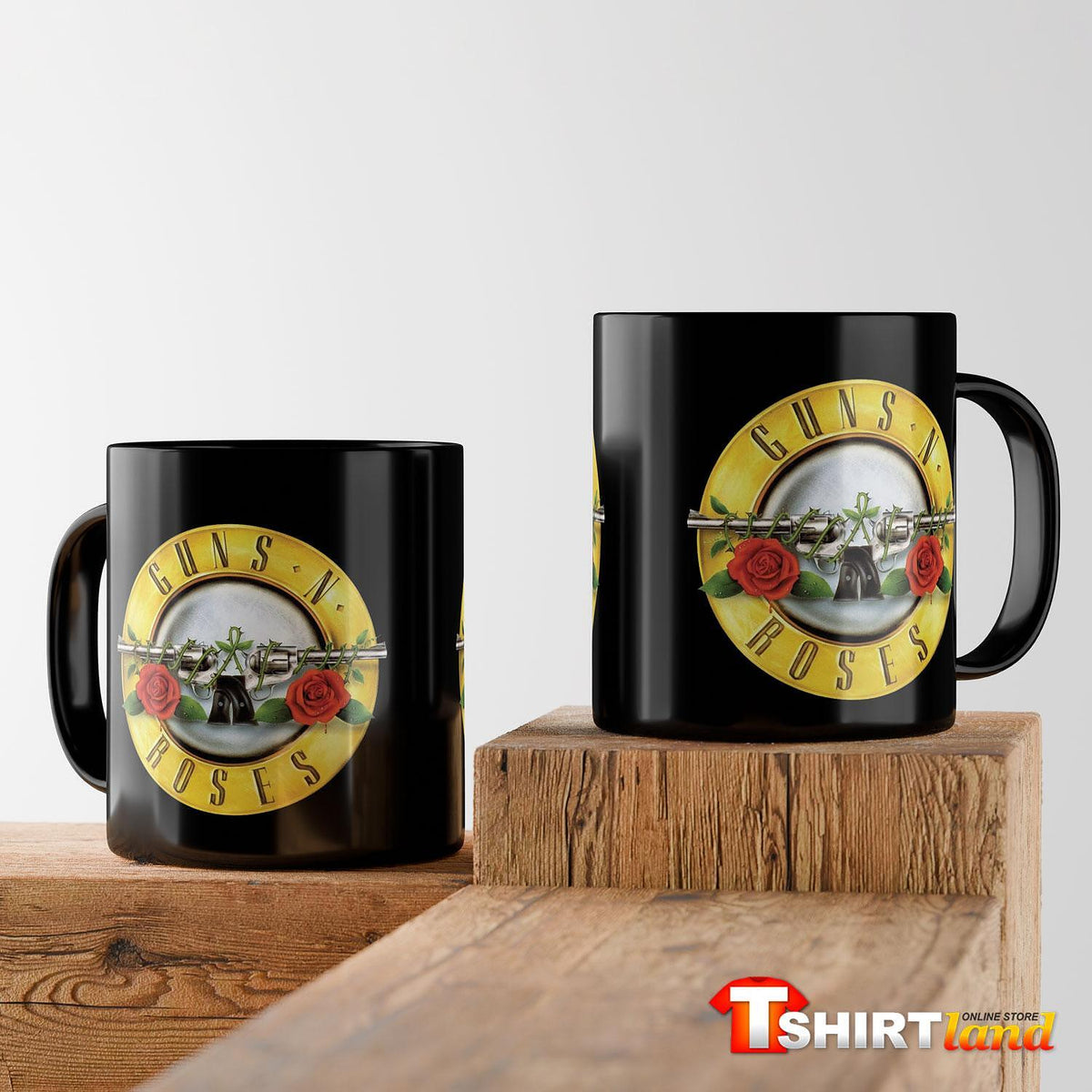 Black Ceramic Mug Guns'N'Roses Logo