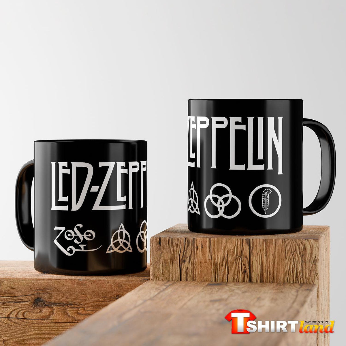 Black ceramic mug Led Zeppelin 2