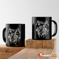 Black ceramic mug Metallica Skeletons