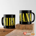 Black ceramic mug Nirvana