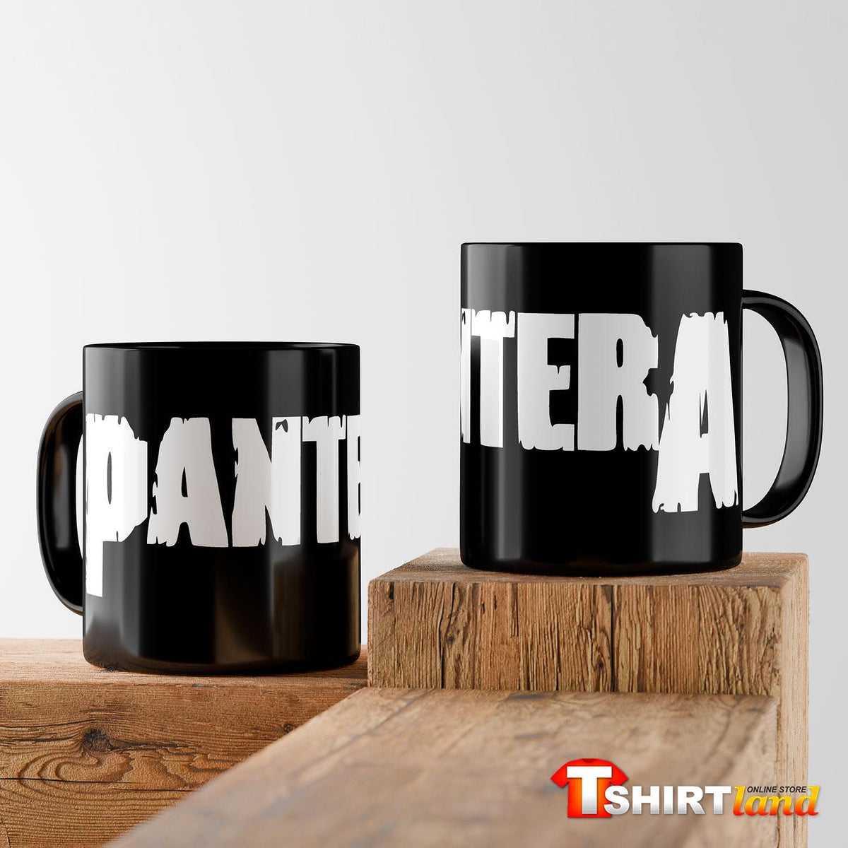 Black ceramic mug Pantera