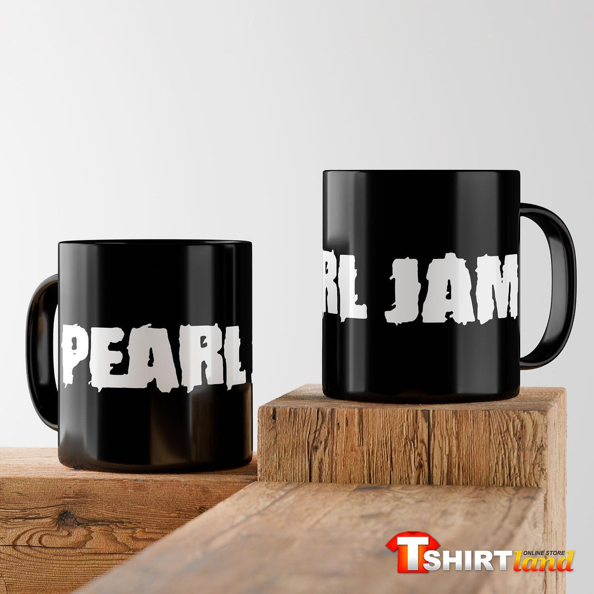 Black ceramic Pearl Jam mug