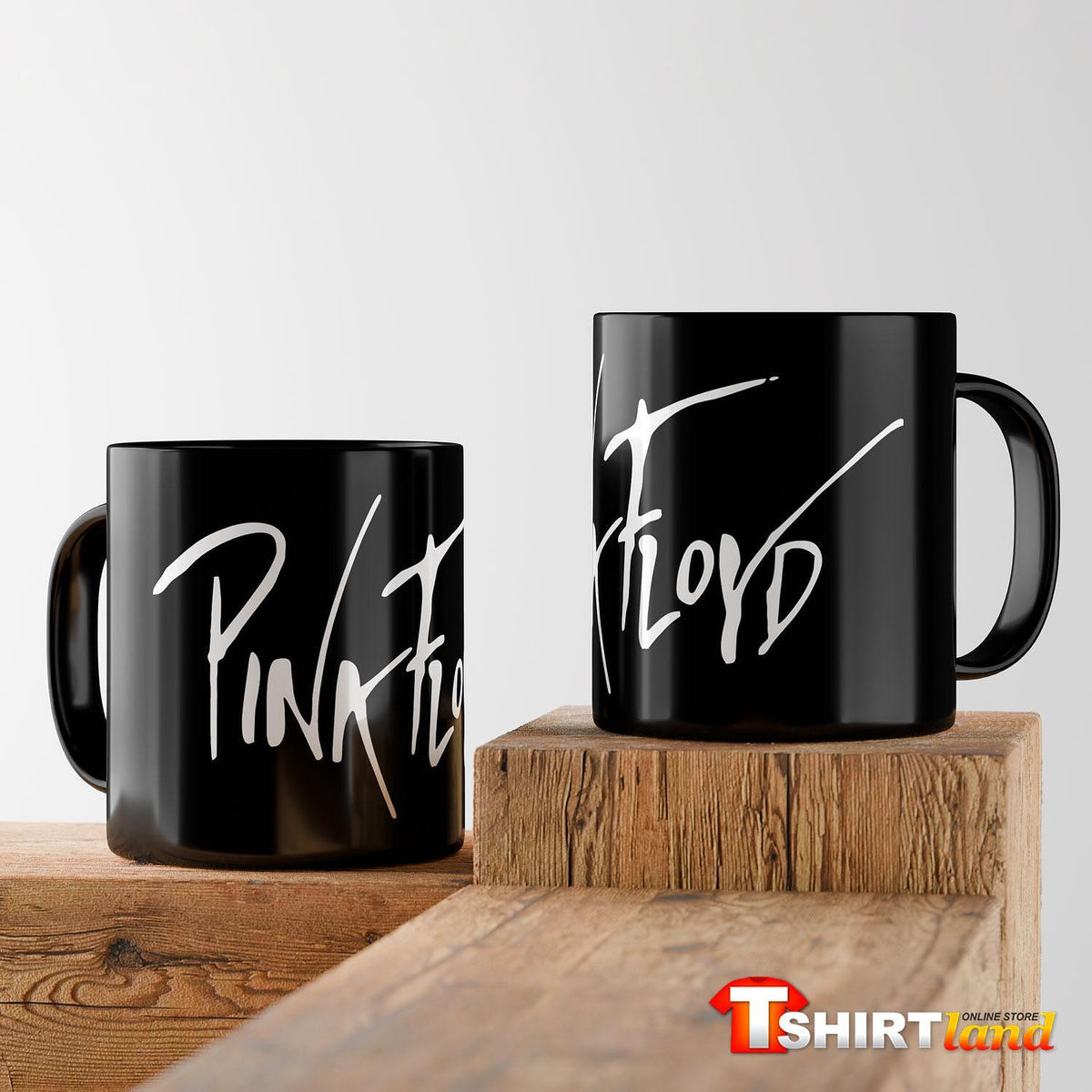 Black ceramic Pink Floyd mug