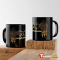 Black ceramic mug Rammstein Wings