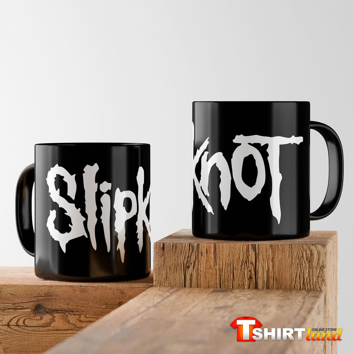 Black ceramic Slipknot mug