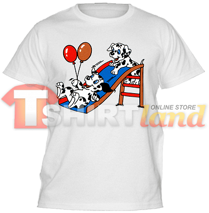 Tricou copii Dalmațieni pe tobogan