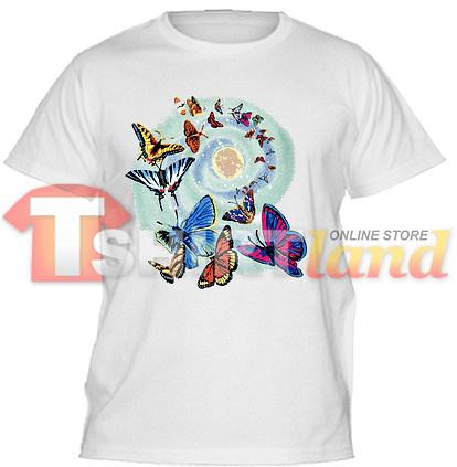 Kids' multi-colored butterfly T-shirt