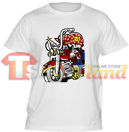 Kids' Biker T-Shirt with Motorcycle