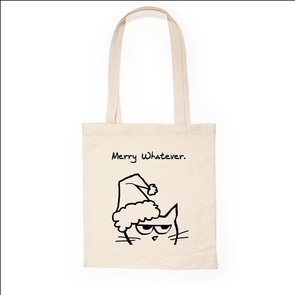 Eco Bag Christmas Mad Cat Merry Whatever ( GIFT FOR ORDERS OVER 70 BGN FROM CHRISTMAS CATEGORY )