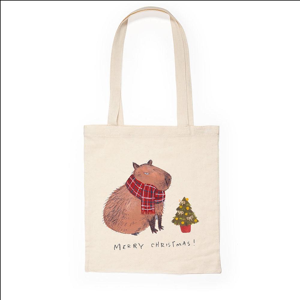 Eco Bag Merry Christmas Capybara Mood (GIFT WITH ORDERS OVER 70 BGN FROM THE CHRISTMAS CATEGORY)