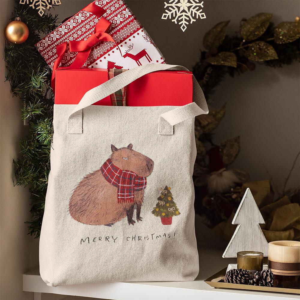 Eco Bag Merry Christmas Capybara Mood (GIFT WITH ORDERS OVER 70 BGN FROM THE CHRISTMAS CATEGORY)