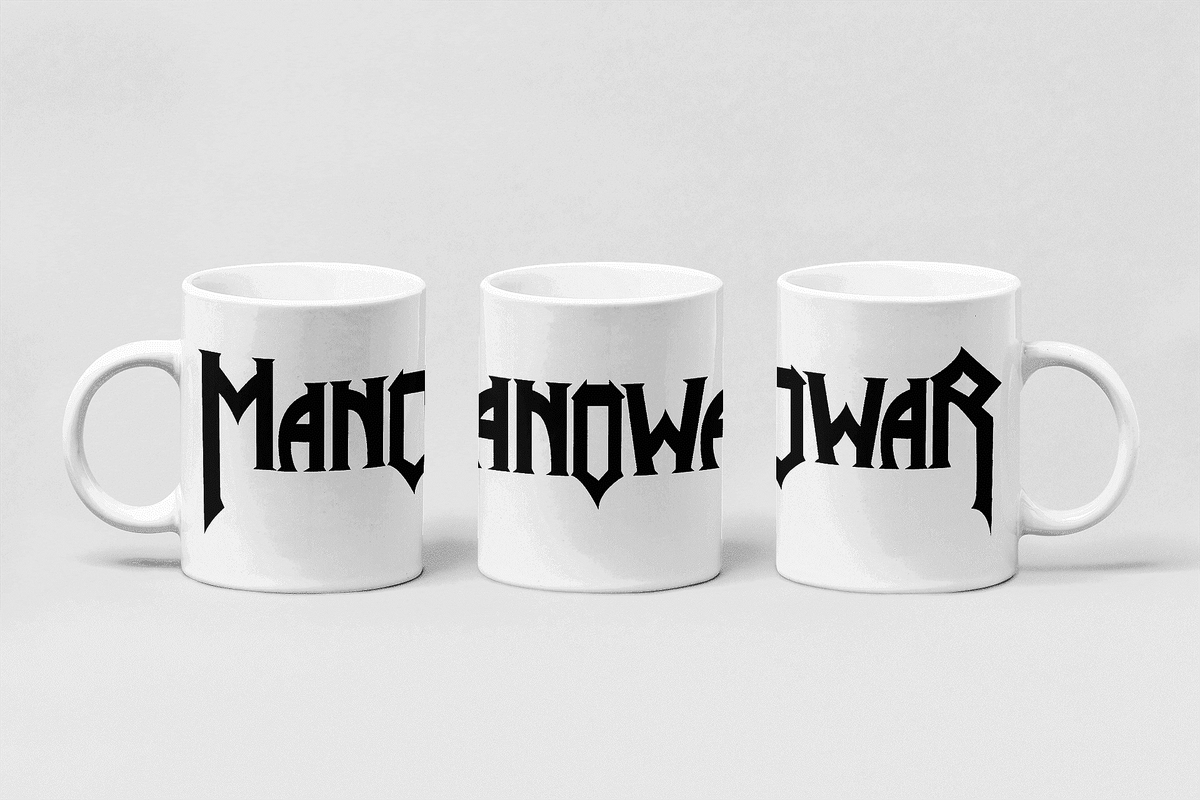 Manowar ceramic mug