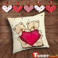 Satin Cushion "In Love Bears"