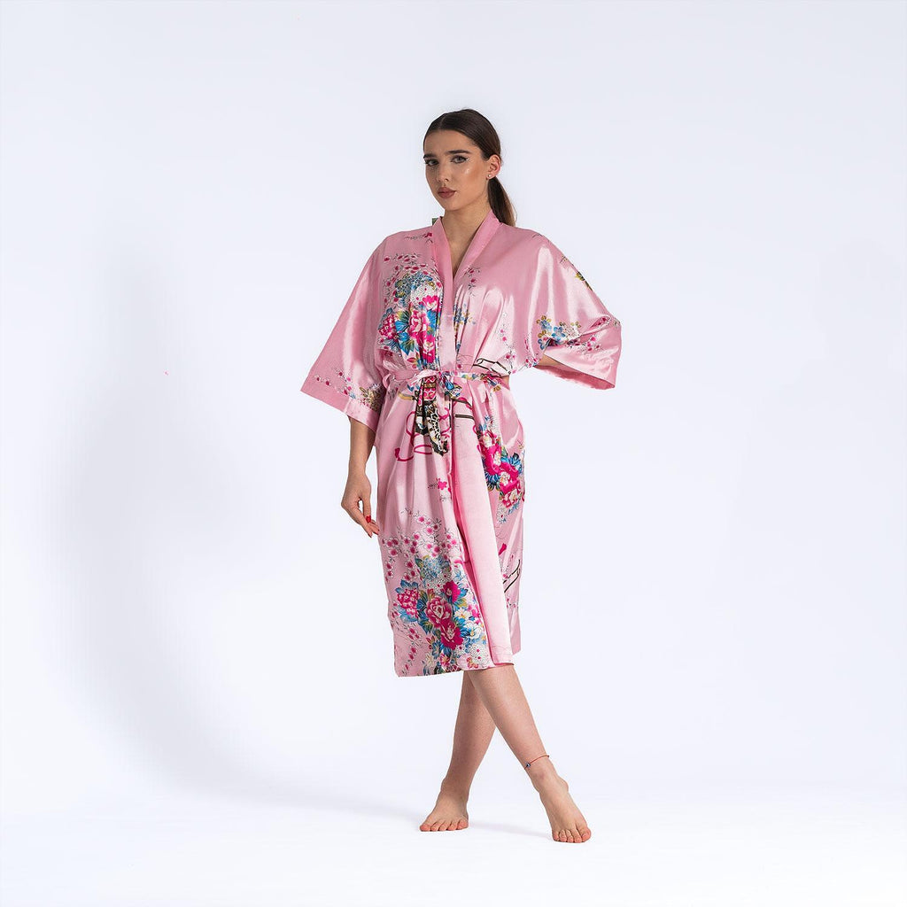 Kimono de lux pentru femei - Roz