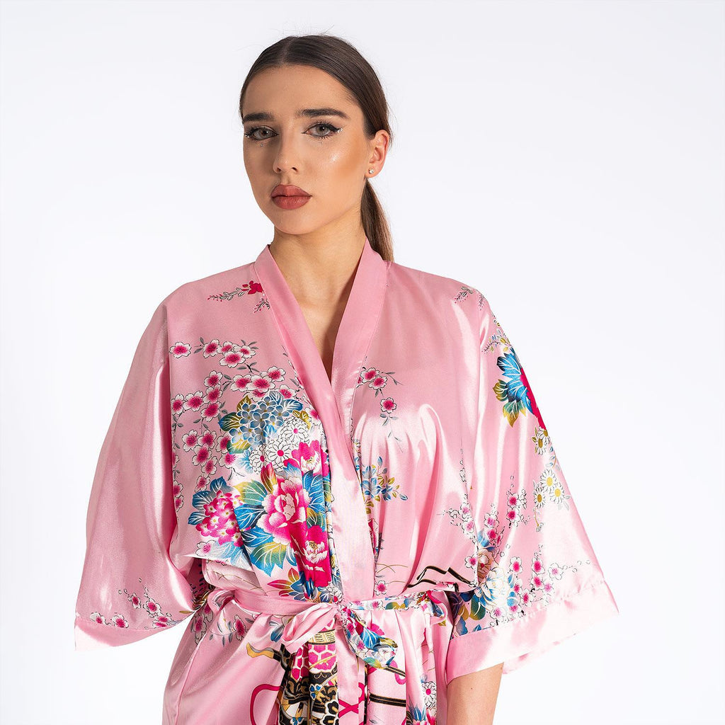 Kimono de lux pentru femei - Roz