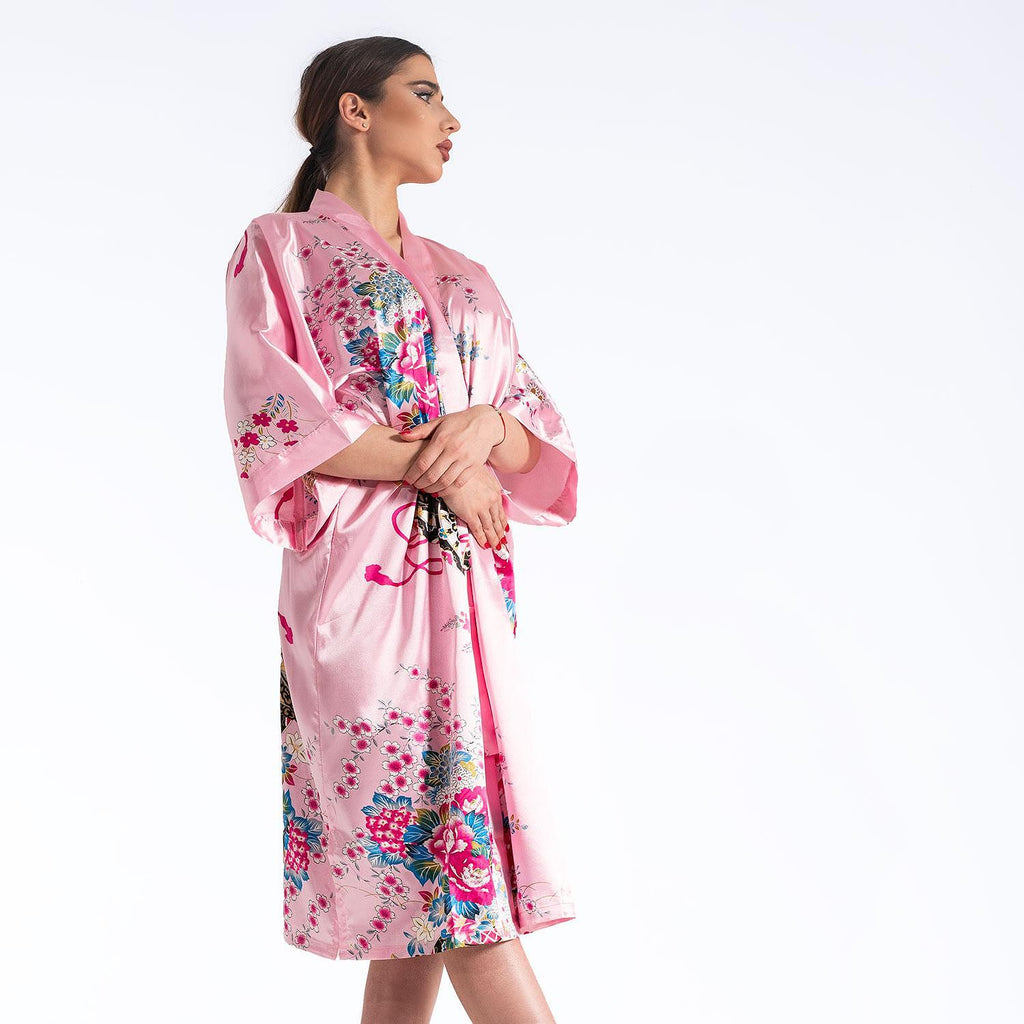Kimono de lux pentru femei - Roz