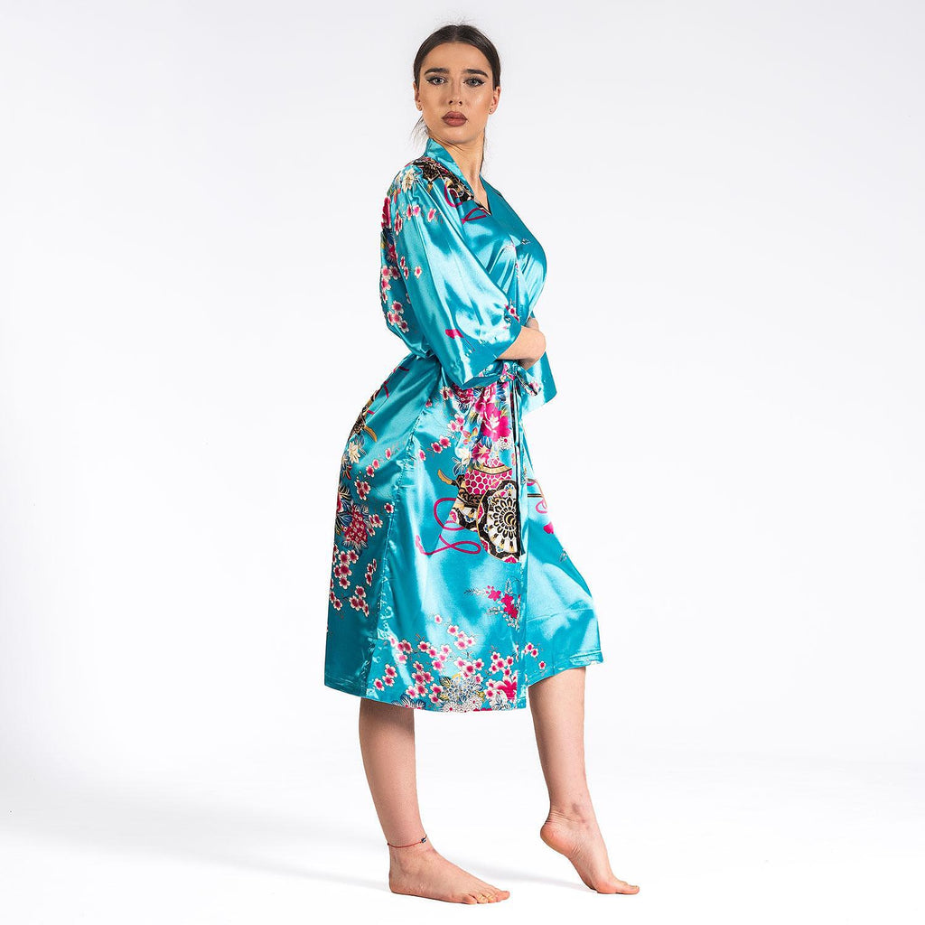 Kimono de lux albastru deschis