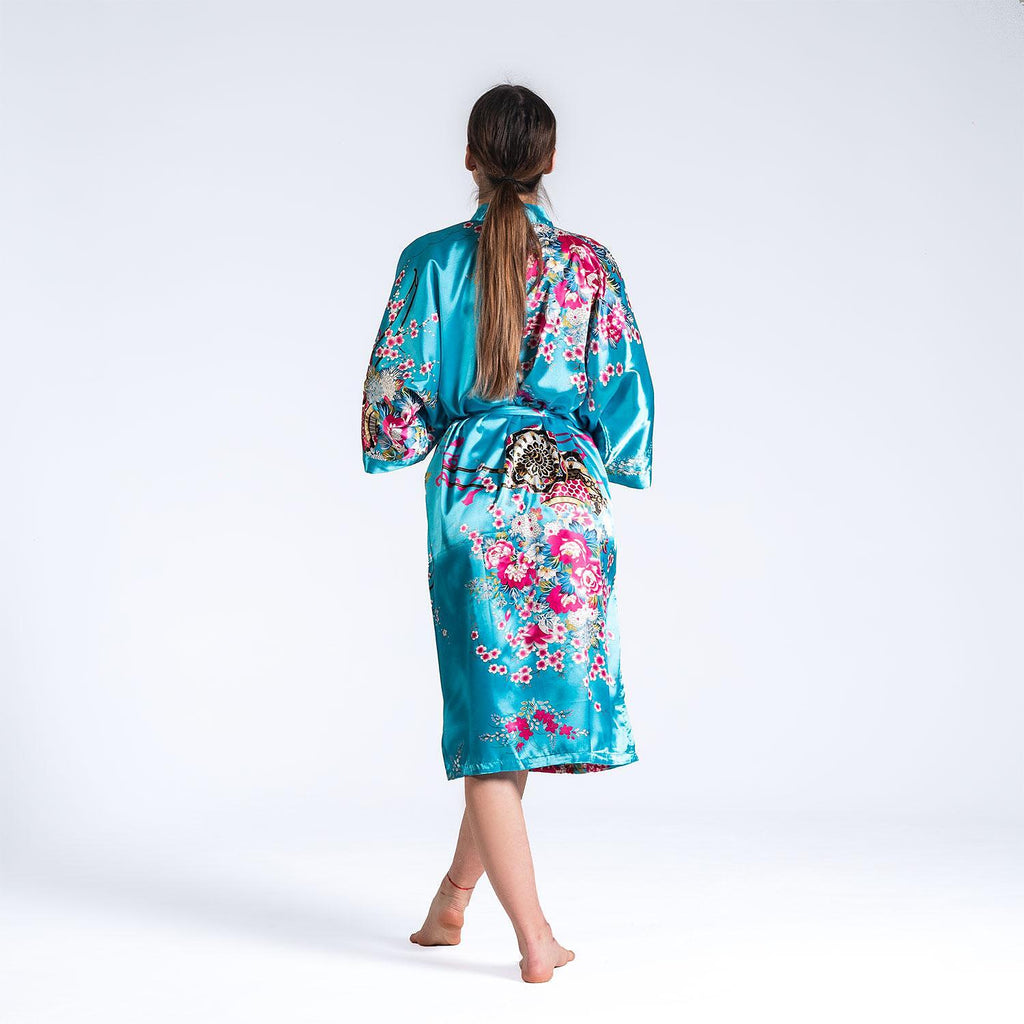 Kimono de lux albastru deschis